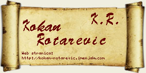 Kokan Rotarević vizit kartica